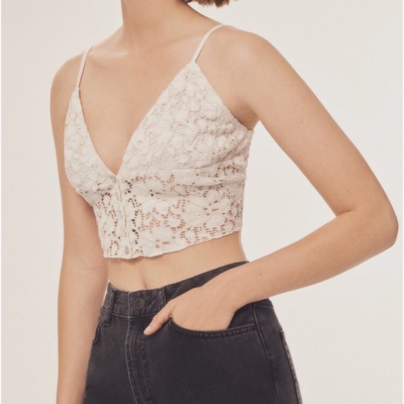 Urban Outfitters Tops - SOLD UO Bright Star Lace Button Down Cami